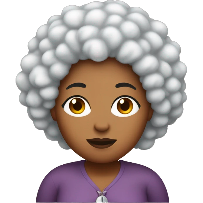 fat ice spice, black woman with curly red afro emoji