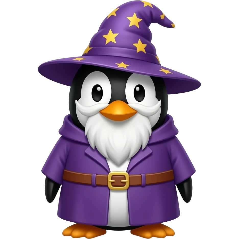 Penguin Wizard emoji