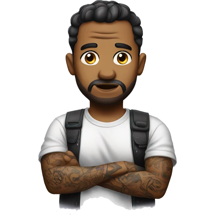 Confused tattoo artist  emoji