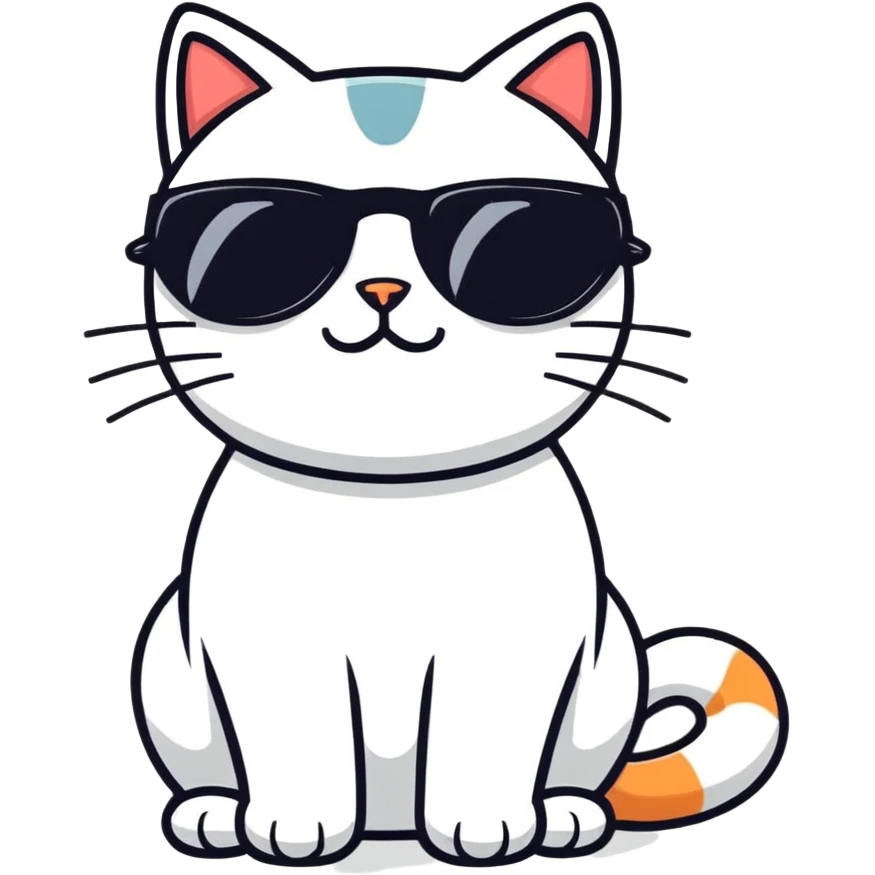 Cat with sunglasses emoji