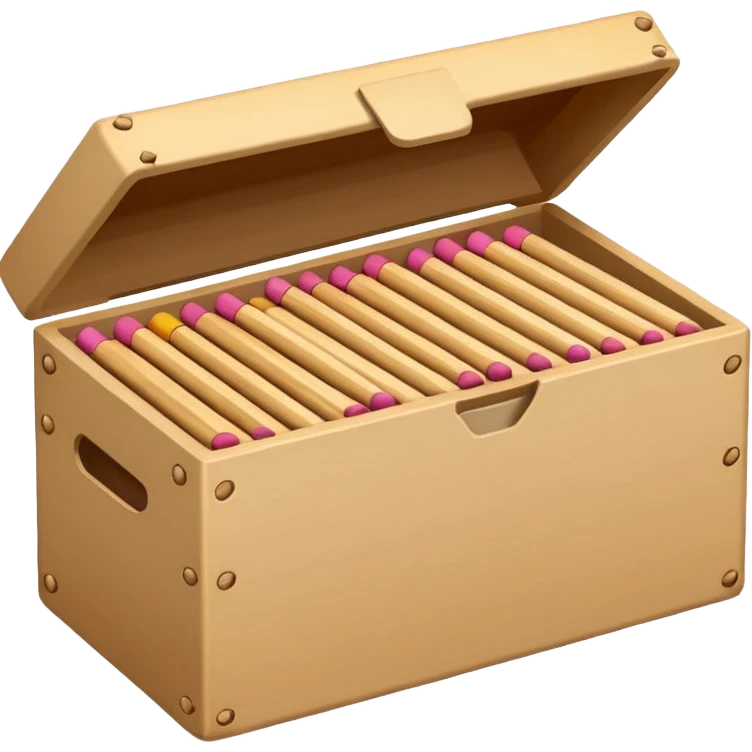 match sticks paper box emoji