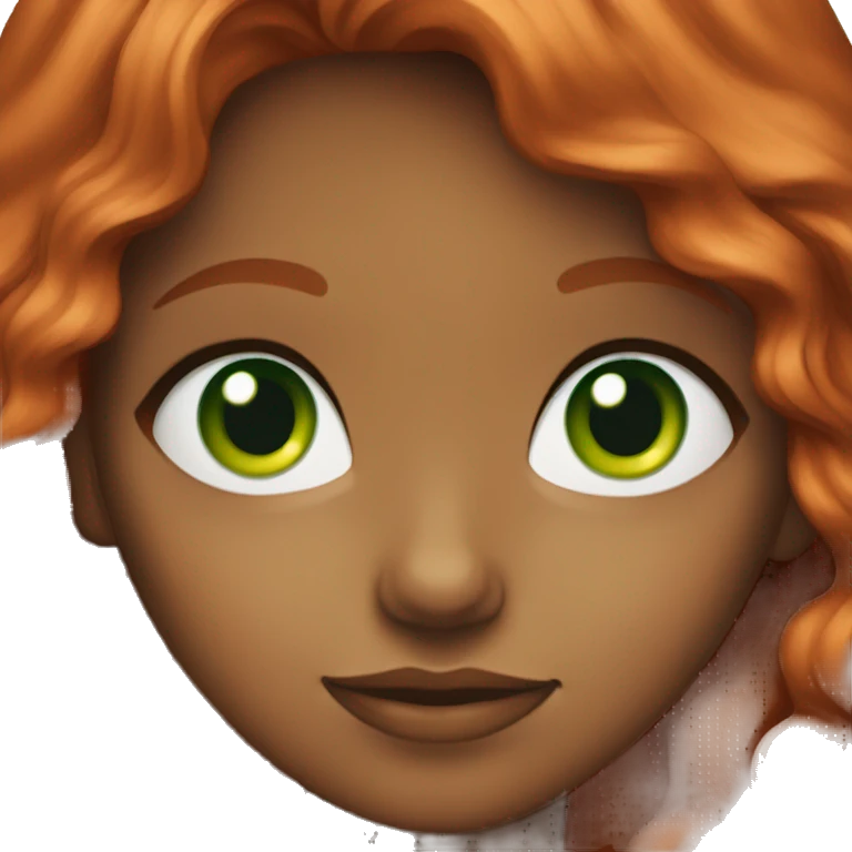 red-haired girl with green eyes emoji