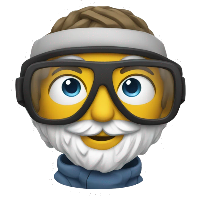 Geek snowboarder emoji