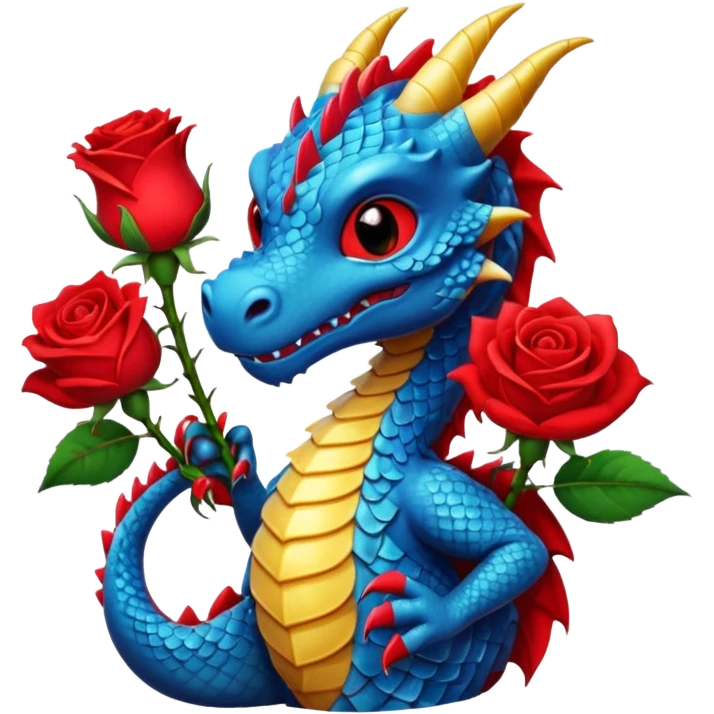 Dragon with a Rose emoji