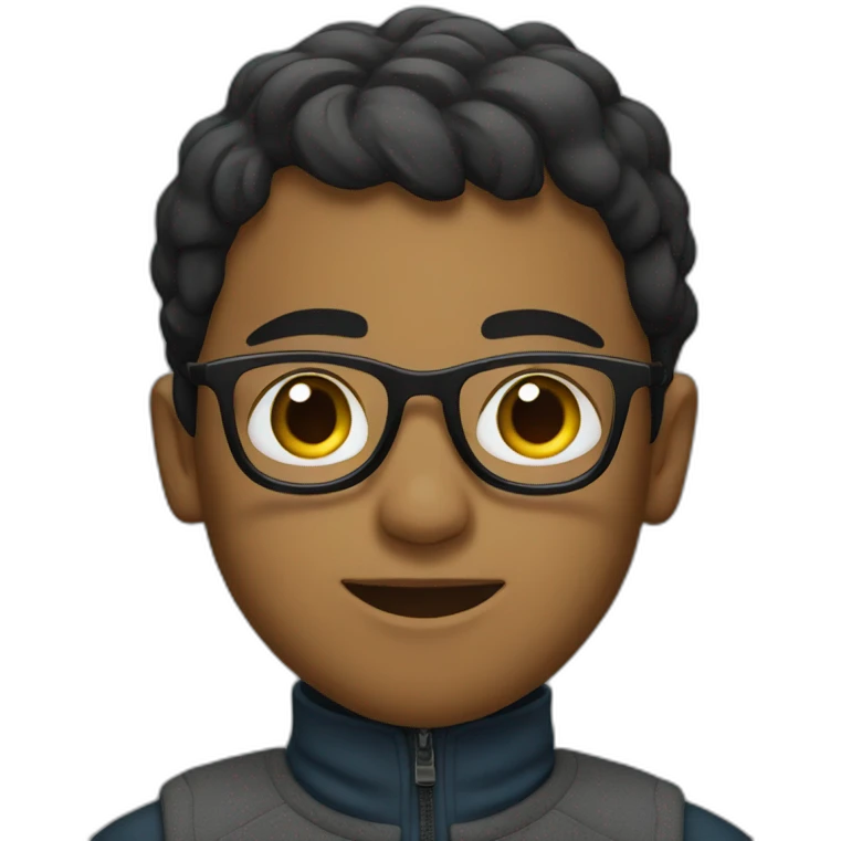 muslim boy with glasses emoji