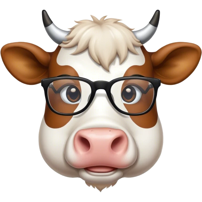 cow with black glasses emoji