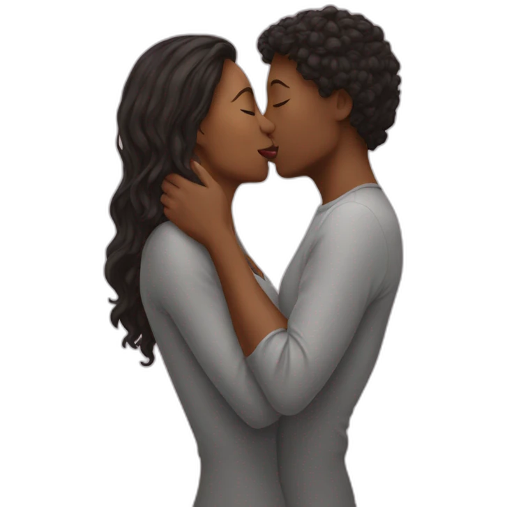 women kissing emoji