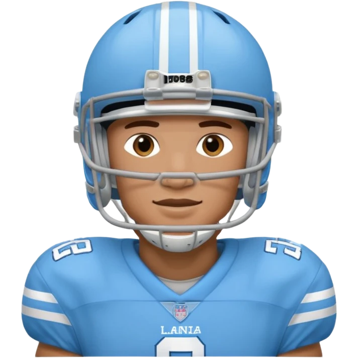 college football player Carolina Blue emoji