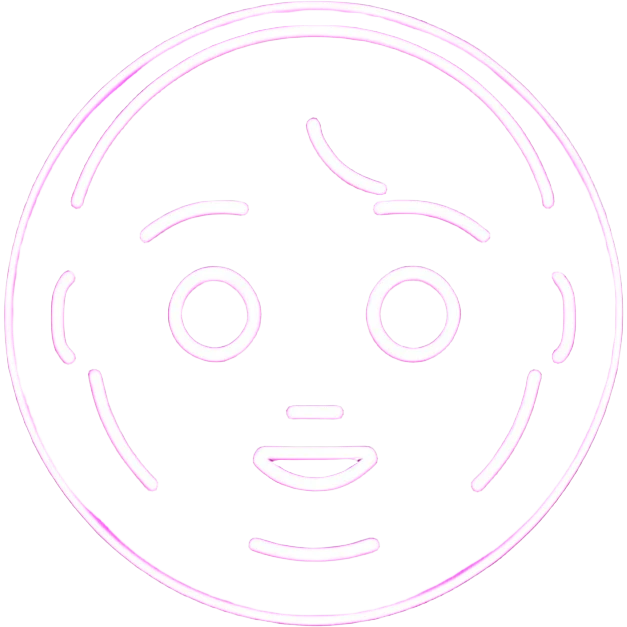 outline pink neon emoji
