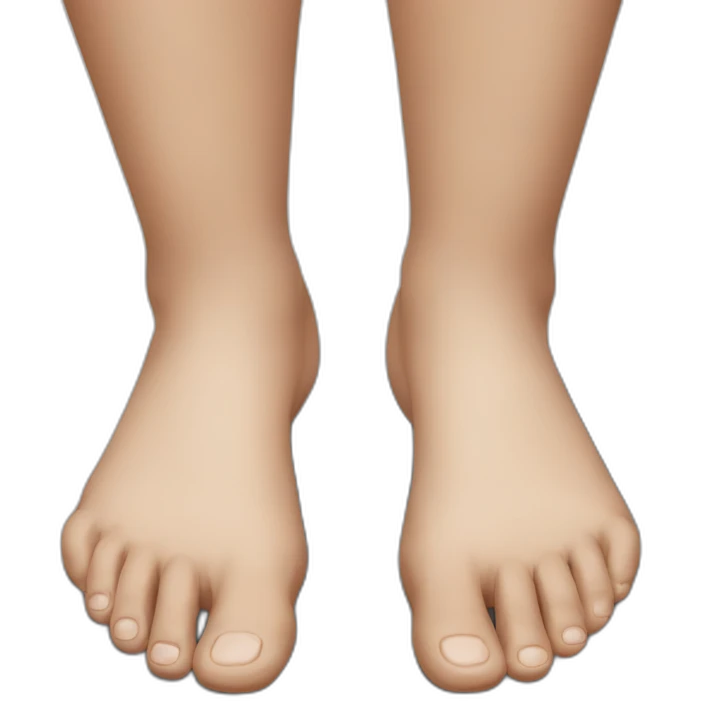 realistic crossed feet emoji