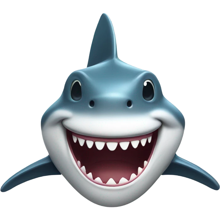 Shark with glasses laughing  emoji