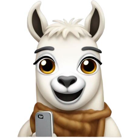 lama talking on the phone emoji