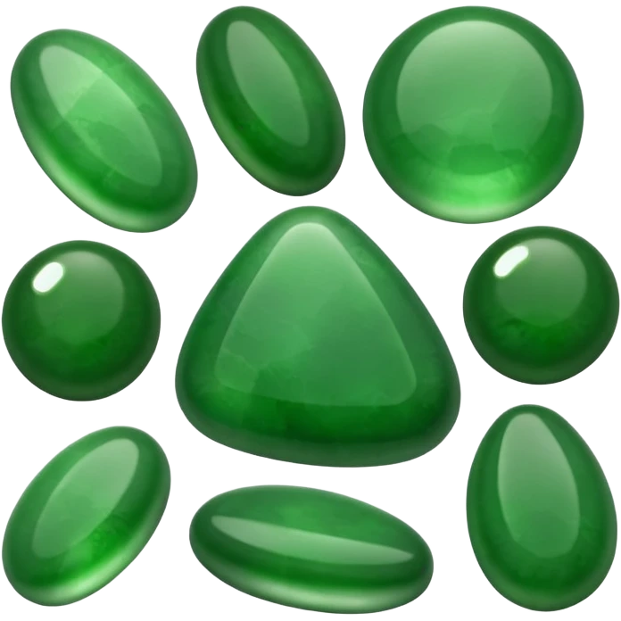 Highly high quality, smooth, clean lines, no emoji icons, highly detailed, ultra realistic, 3D rendering, isolated, nephrite emoji