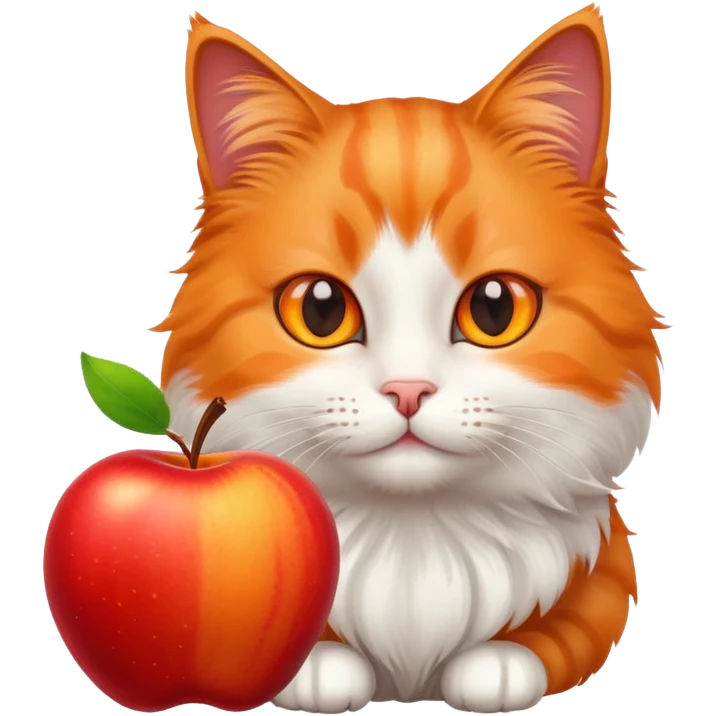 gato + maçã emoji
