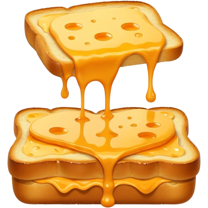 🍞🧀🍞 Closed cheese toast without a face emoji