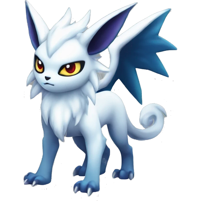 Edgy Cool Kawaii Absol-Silvally-Vaporeon-Absol-Pokémon Full Body emoji