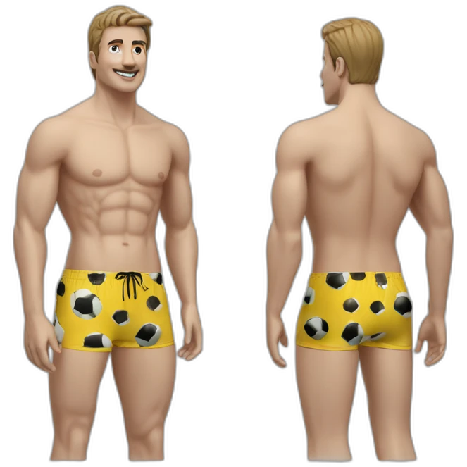 Paul gasgoine football swimming trunks emoji
