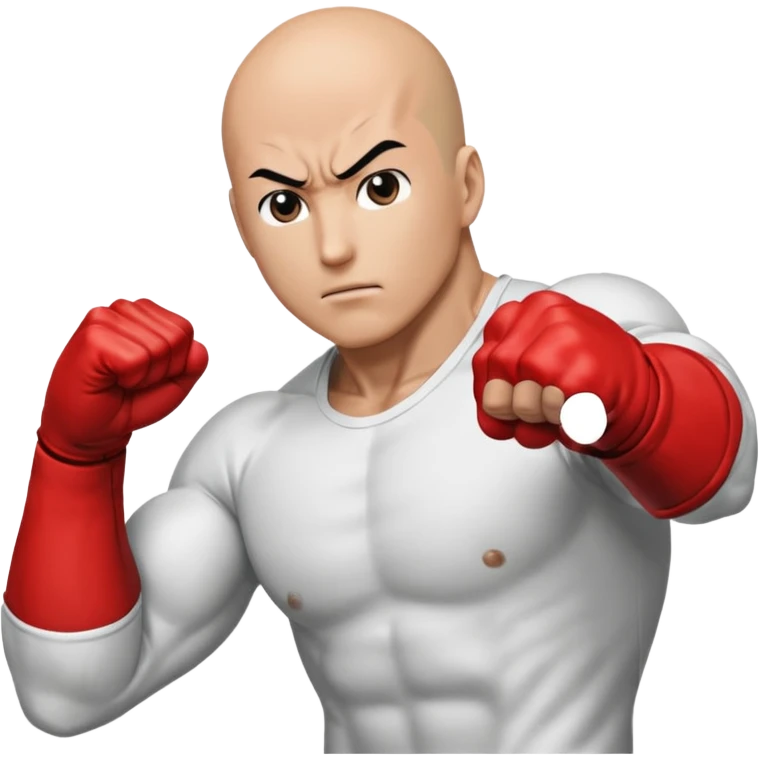 Saitama red hand punch emoji