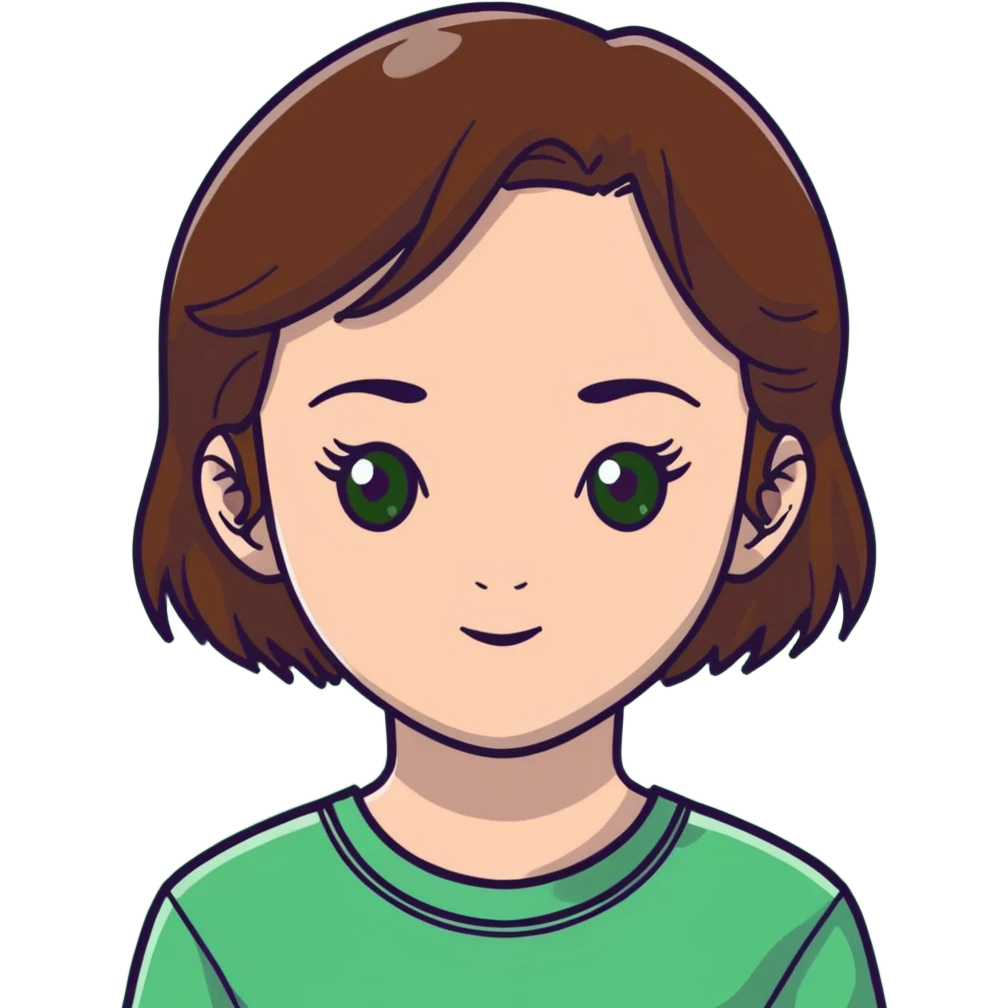 girl with brown hair green eyes and freckles emoji