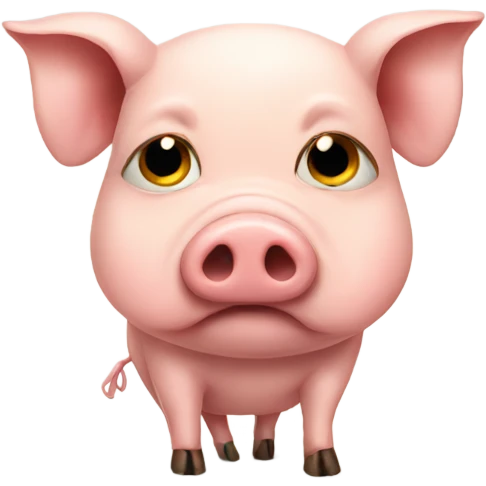Sad pig emoji