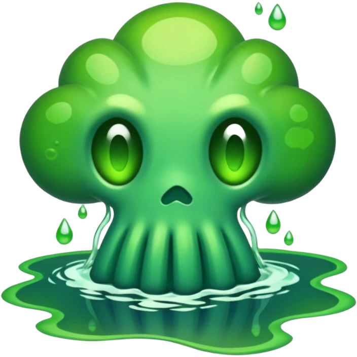 Radioactive realistic lake emoji