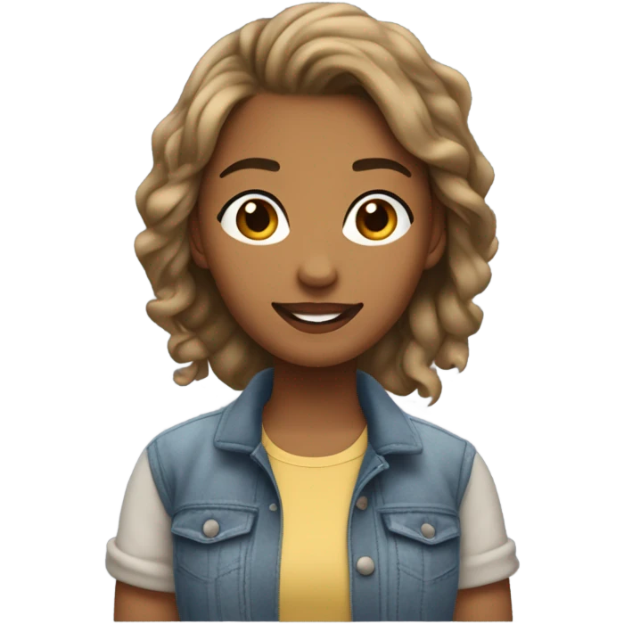 A chill girl emoji