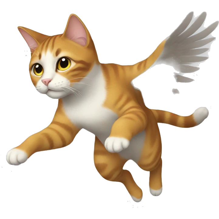 flying cat emoji