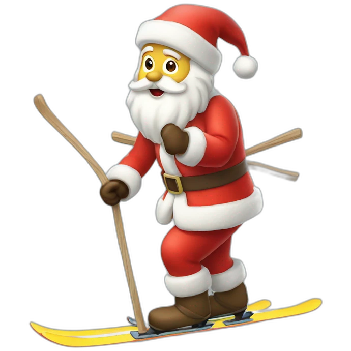 Pere noel qui fait du ski emoji