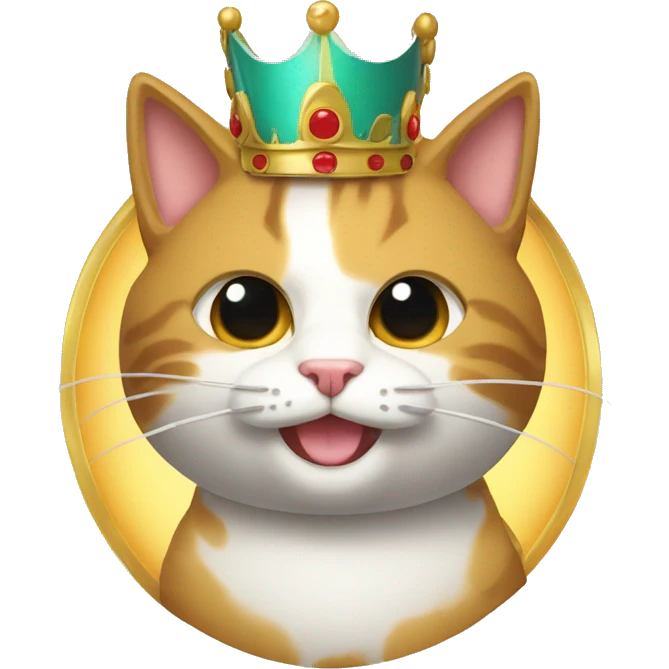 Gato enojado con corona emoji