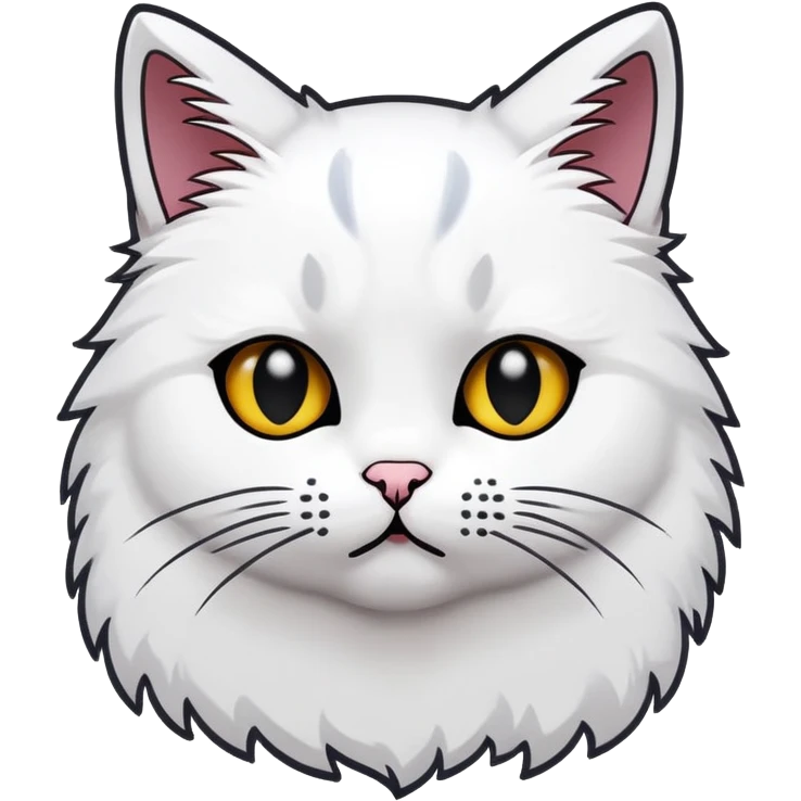 iPhone sticker, cat with sad eyes emoji