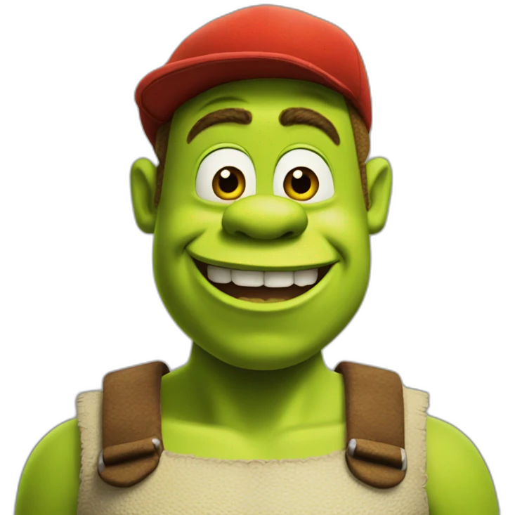 shrek as mario emoji