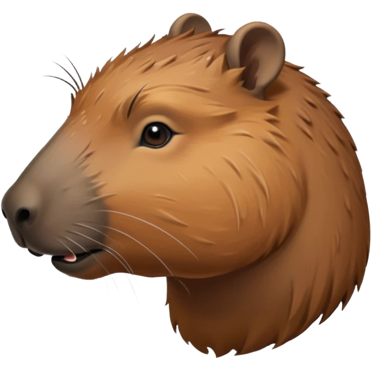 Realistic Capybara side view emoji