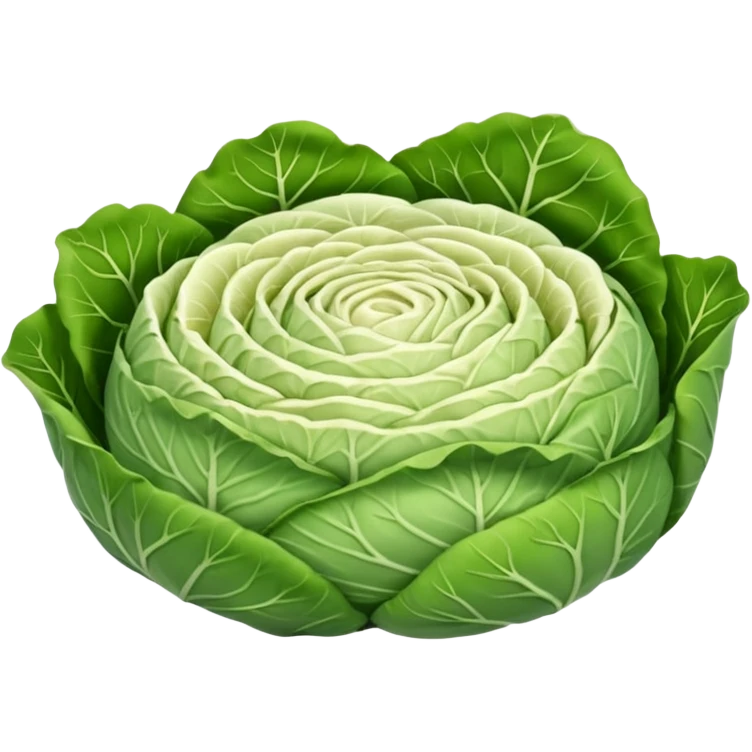 Emoji of sarmale: a small rolled cabbage leaf, pale green and slightly wrinkled, with a visible meat-and-rice filling, simple rounded emoji style, warm and cozy. emoji