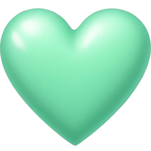 pastel green heart emoji