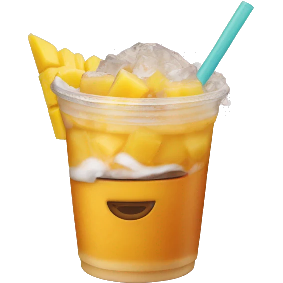 Dunkin donuts iced mango pineapple drink emoji