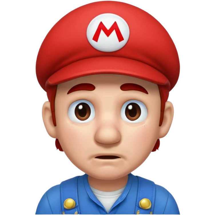 Super Mario crying  emoji