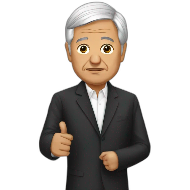 Lopez Obrador With they gave in the hand emoji