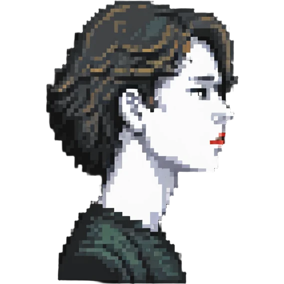 person mewing, side view emoji