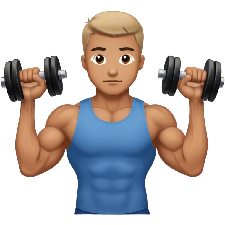 man weighted wrist curl emoji