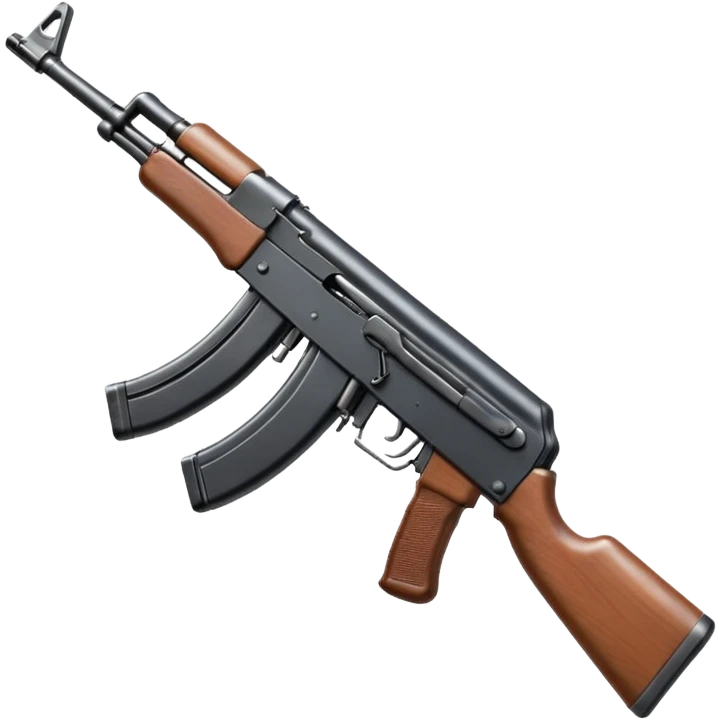 AK-47 weapon, minimalistic, easy to identify emoji