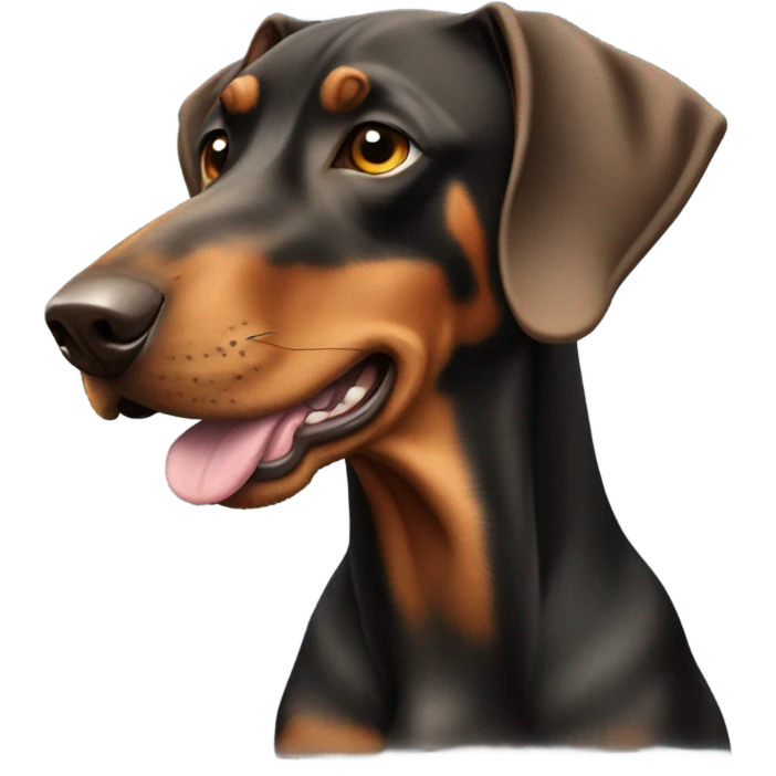 Doberman in jeep emoji