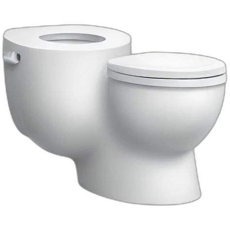 Toilet with toilet paper on top of the bowl emoji