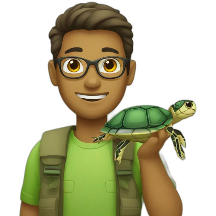 turtle and mosquito lover emoji