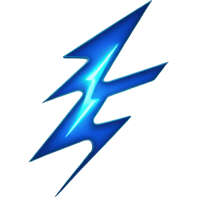 Lightning whit the shape of a Y emoji