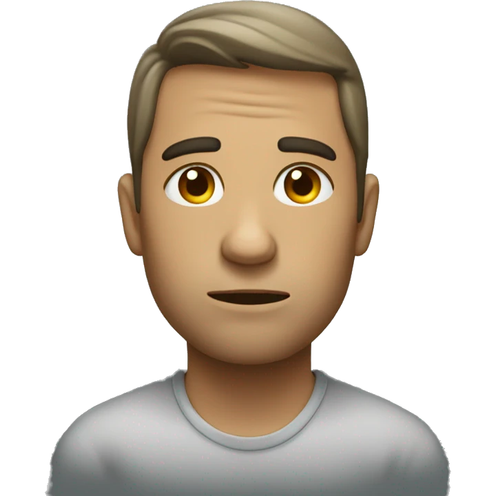 isolated, lonely, and sleepless, but trying to appear normal. emoji