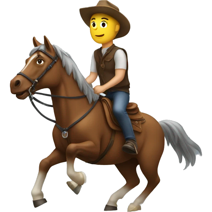 Guy riding a horse emoji