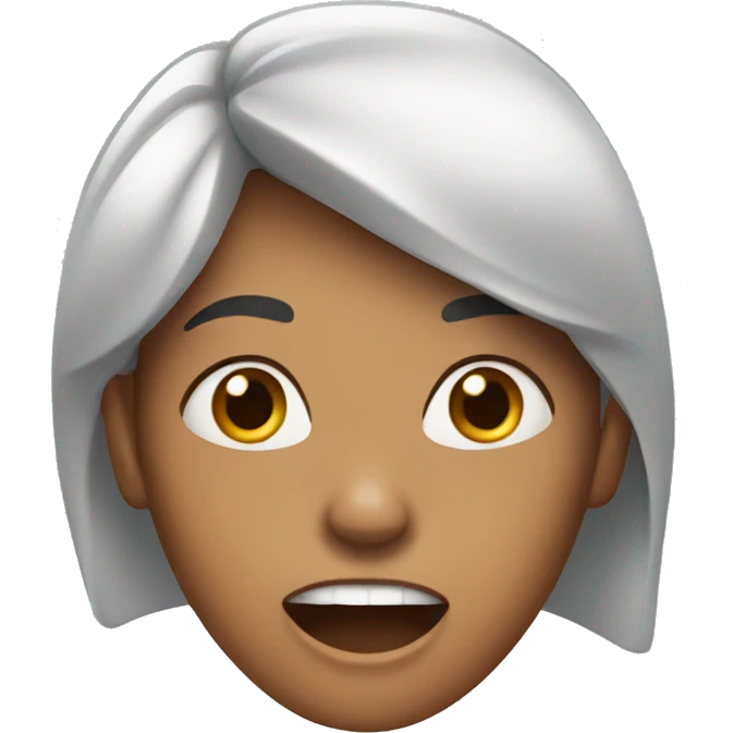 woman with open mouth emoji