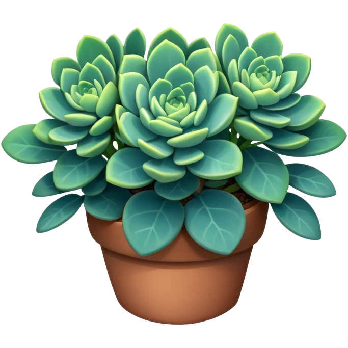 Sedum Pachyphyllum succulent plant with blue-green thick leaves emoji