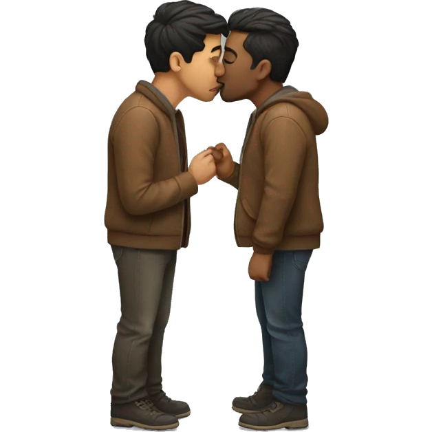 two men kissing emoji