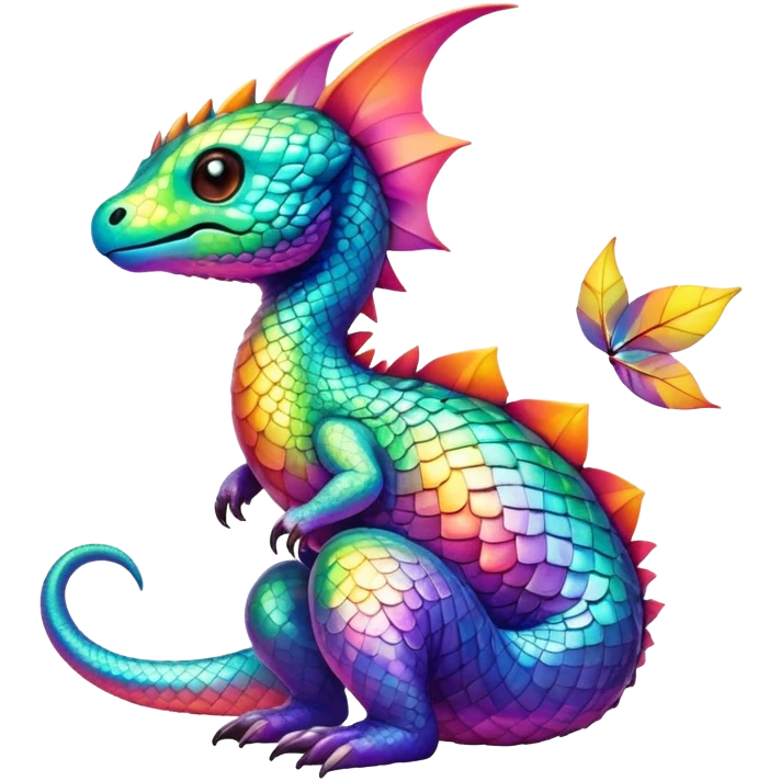 Exotic colorful lFakémon-creature emoji